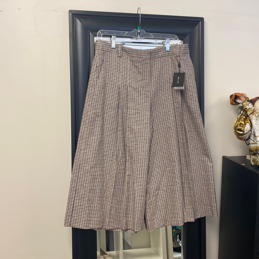 Massimo Dutti BRAND NEW Check Print Culottes